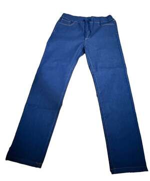 FASHION KOREA Women’s High Rise Dark Wash Draw String Blue Jean Pants Size 36